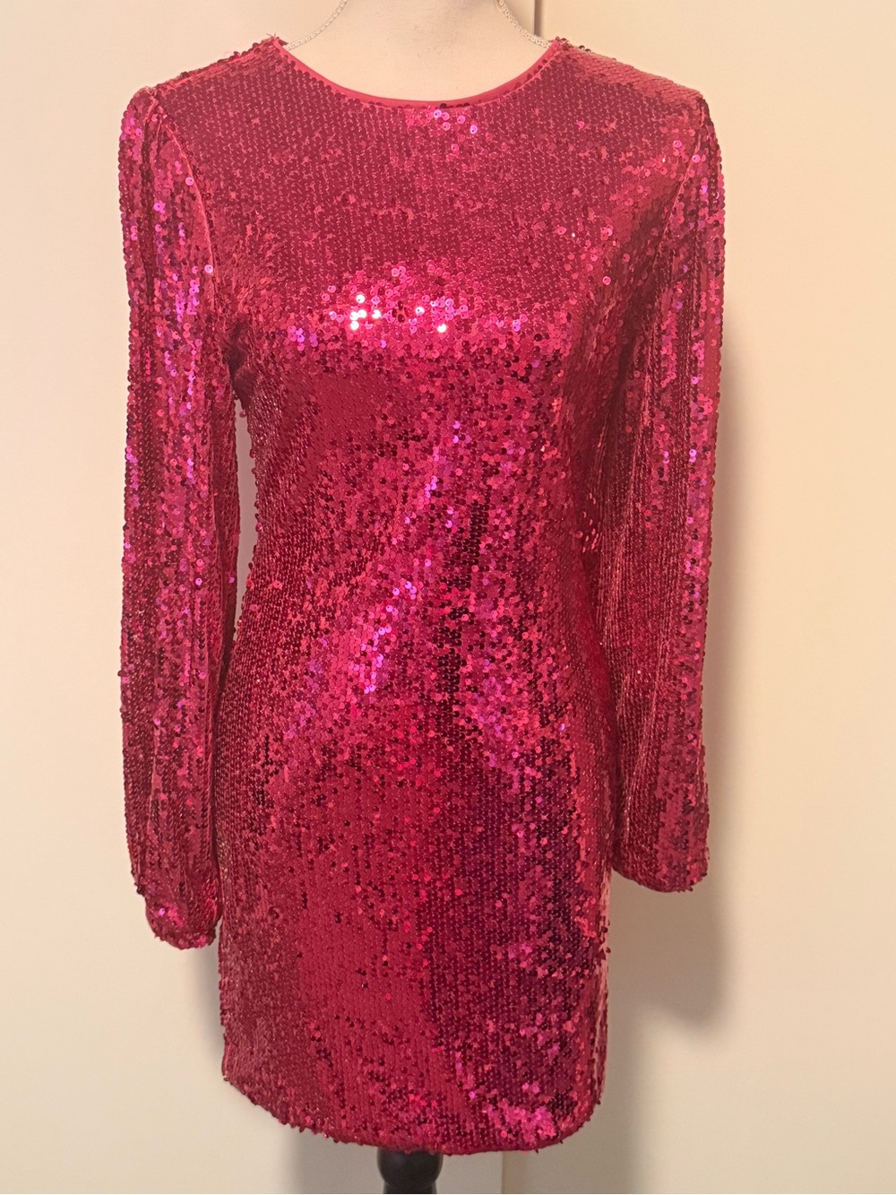 Flying Tomato Long Sleeve Sequin Dress Size M